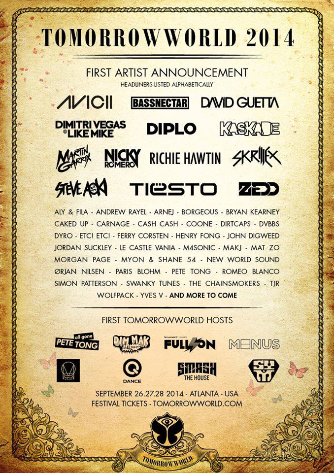 TomorrowWorld 2014 Lineup