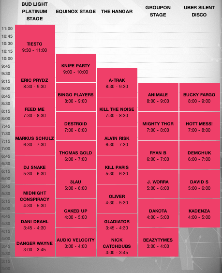 Spring Awakening Lineup 2014