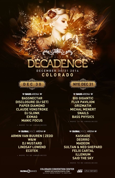 decadence lineup