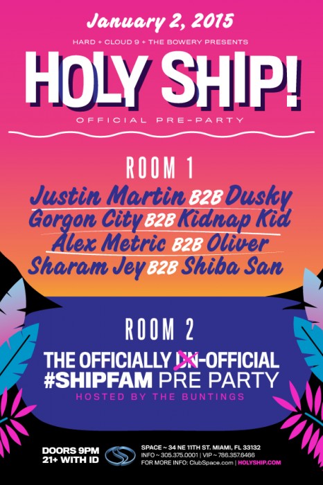 holy ship pre party space