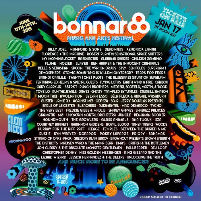 bonnaroo lineup 2015