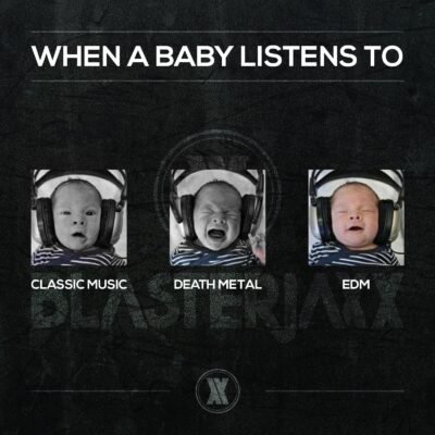 baby listening to music