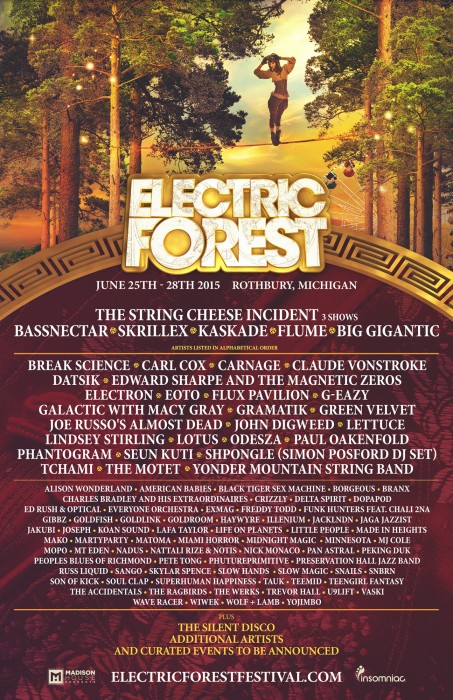 electric forest 2015 lineup