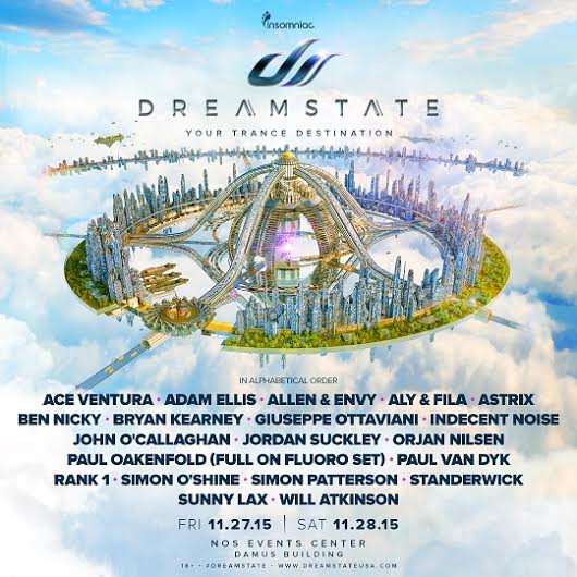 Insomniac's Dreamstate Trance Festival Reveals Full Lineup