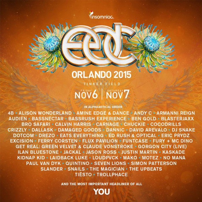 EDC Orlando 2015 Lineup