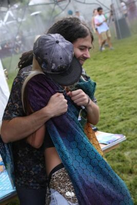 Papadosio's Anthony Thogmartin at the Artist Meet and Greet Booth at Imagine Festival. Photo - Mary Cormaci Photography.