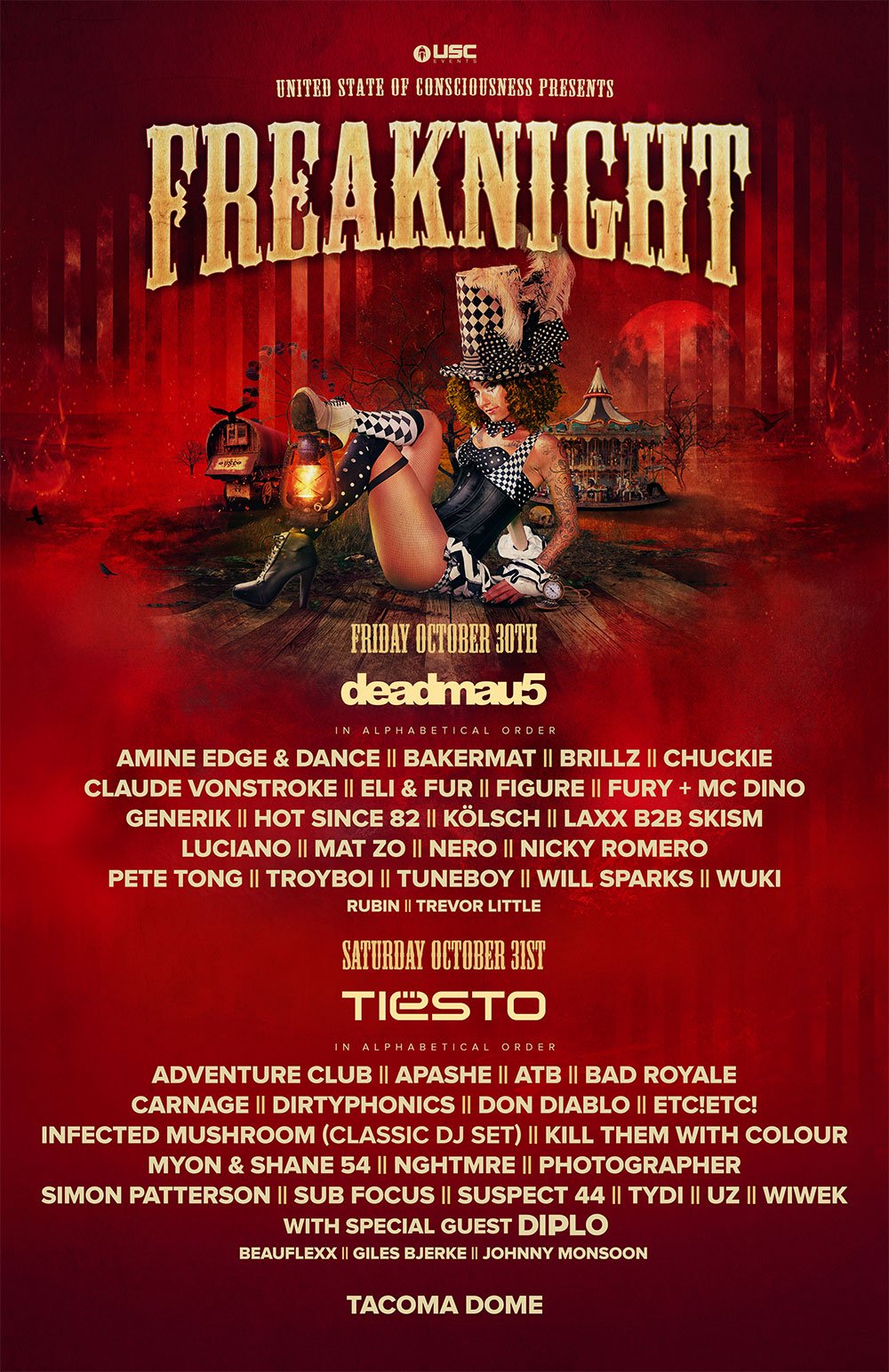 The Freaks Will Come Alive at the Pacific Northwest's Premier Halloween EDM Festival