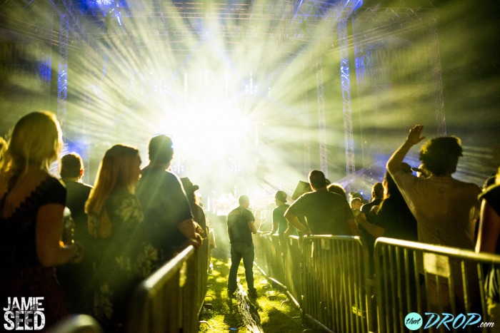 The main stage illuminates during The String Cheese Incident. Photo by Jamie Seed Photography.