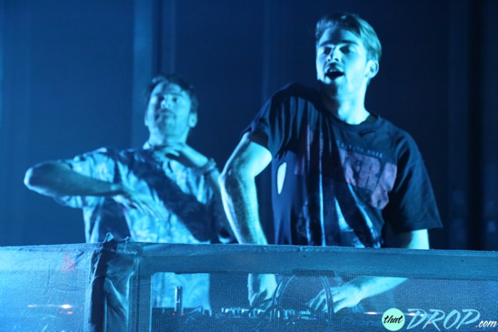 Alex (left) and Drew (right) of The Chainsmokers get ready to turn up in San Diego on November 25.