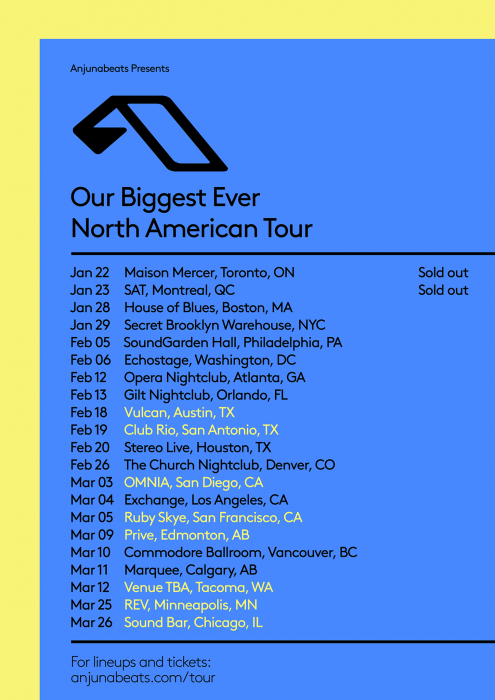 ANJUNABEATS North American Tour Dates