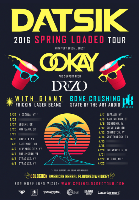 Datsik 2016 Spring Loaded Tour w/ Drezo & Ookay