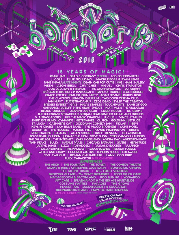 Bonnaroo 2016 lineup