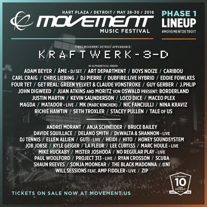 Movement Festival's 2016 Lineup