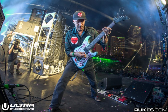 Tom Morello at Ultra Music Festival/Photo by Rukes