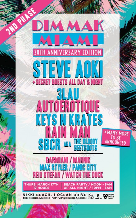 Dim Mak 20th anniversary Miami Music Week