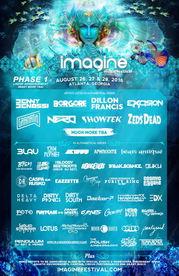 Imagine Music Festival Lineup 2016