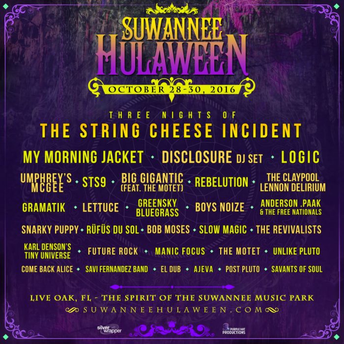 Suwannee Hulaween 2016 lineup