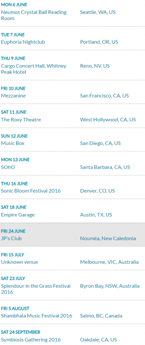 Opiuo Show Schedule