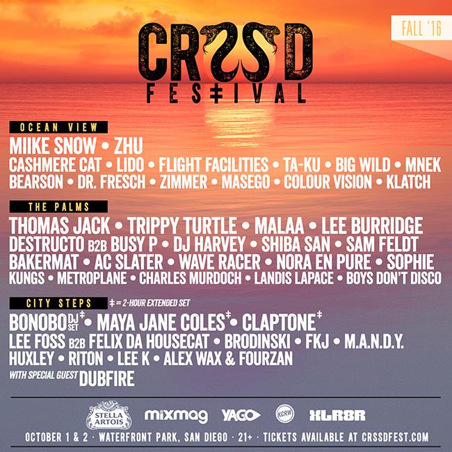 CRSSD Festival 2016 Lineup