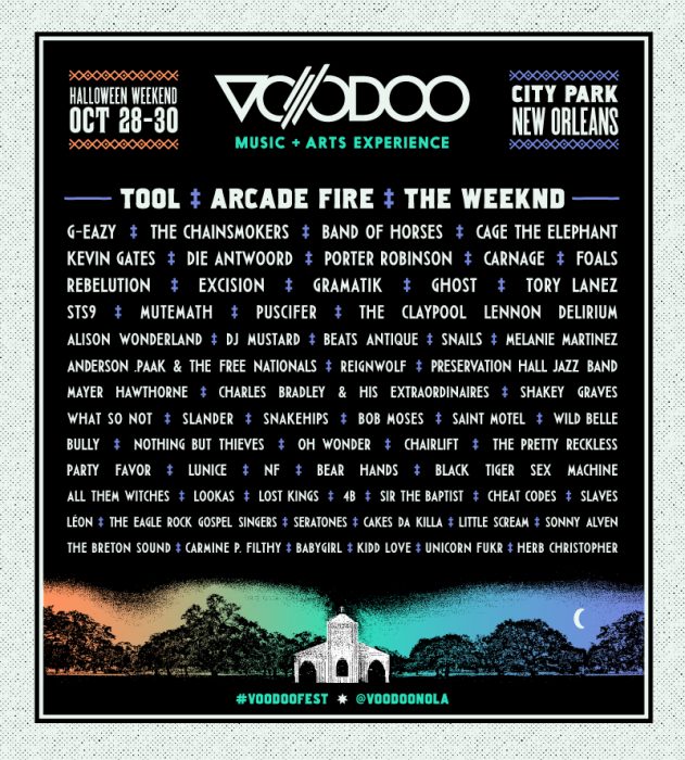 Voodoo Music + Arts Experience 2016 Lineup