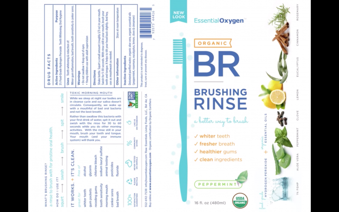 Organic Brushing Rinse's Newly Re-Branded Label