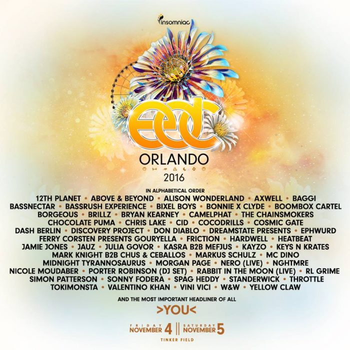 EDC Orlando Lineup 2016