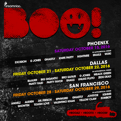 BOO! 2016 Festival Lineups