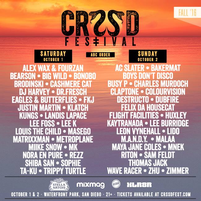 CRSSD Festival 2016 Full Lineup