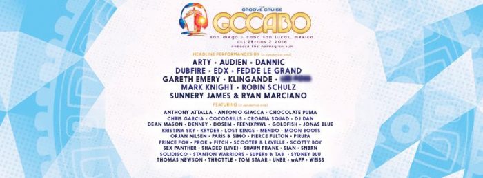 The Groove Cruise Cabo 2016 Lineup