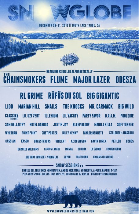 Snowglobe 2016 Lineup