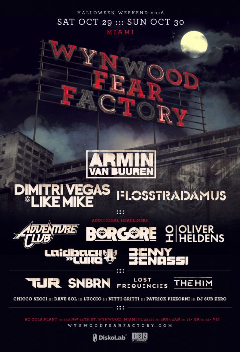 Wynwood Fear Factory 2016 Lineup