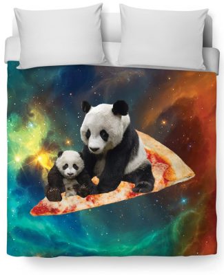 Click here to buy a Space Pizza Panda Duvet Cover