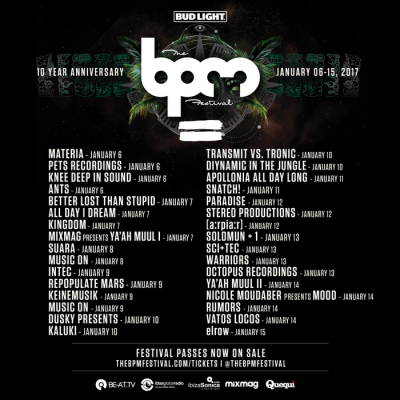 BPM Festival 2017 Showcases