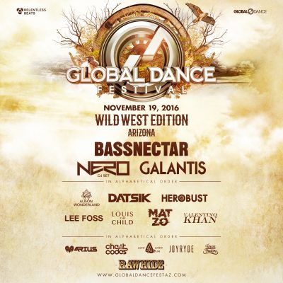 Global Dance Festival Arizona 2016 Lineup