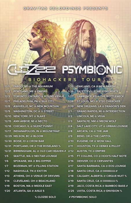 CloZee & Psymbionic Bio Hackers Tour