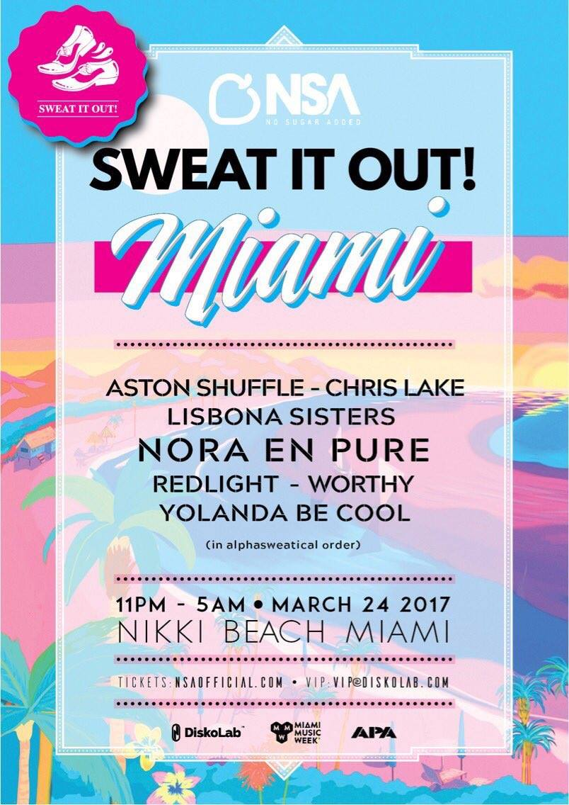 sweat it out line up