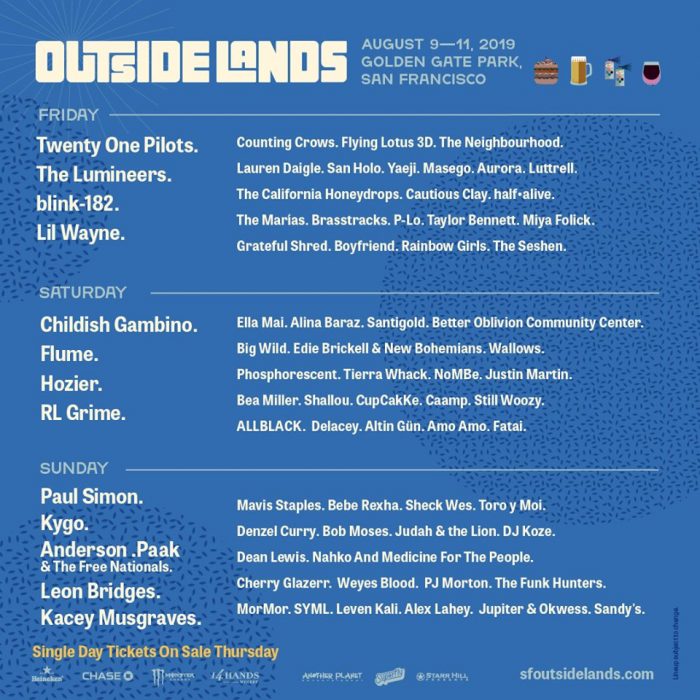 Outside Lands Unites the World with Flume, Big Wild, Paul Simon, Blink-182, Still Woozy &amp; More