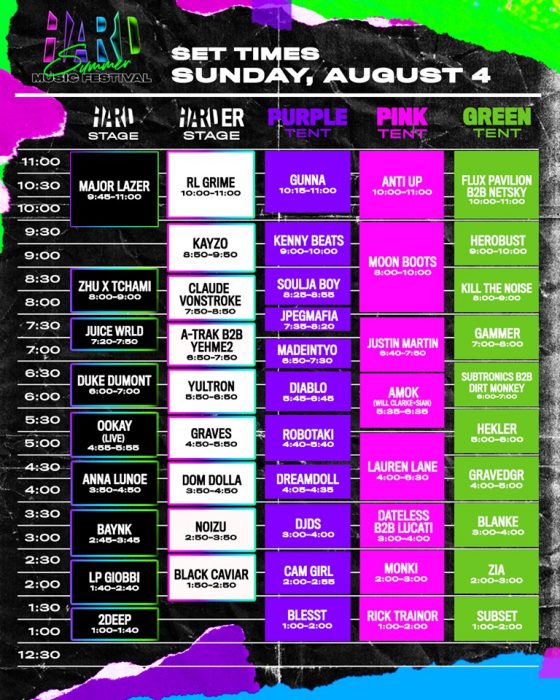 Official HARD Summer Guide: Schedule, App, Map, Playlist &amp; Live Stream