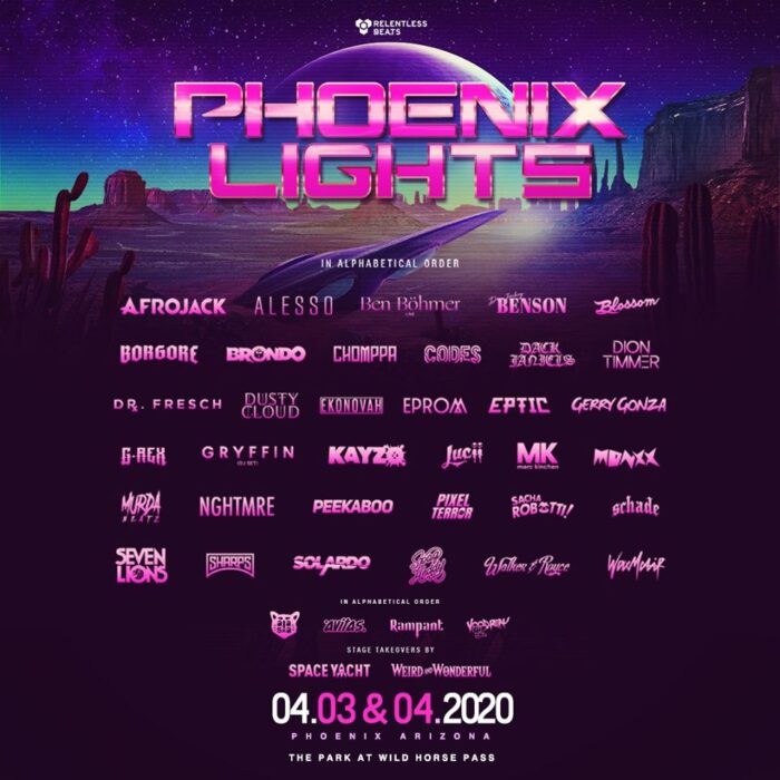 Relentless Beats Gives Updates on Phoenix Lights 2020