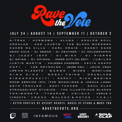 Rave The Vote Lineup 2020