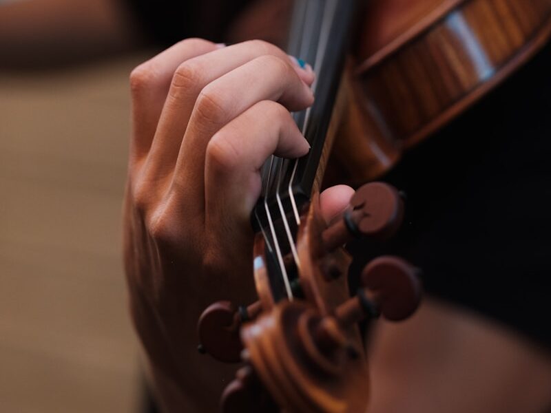 person playing violin