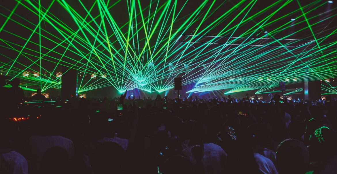 group of people gathering on part