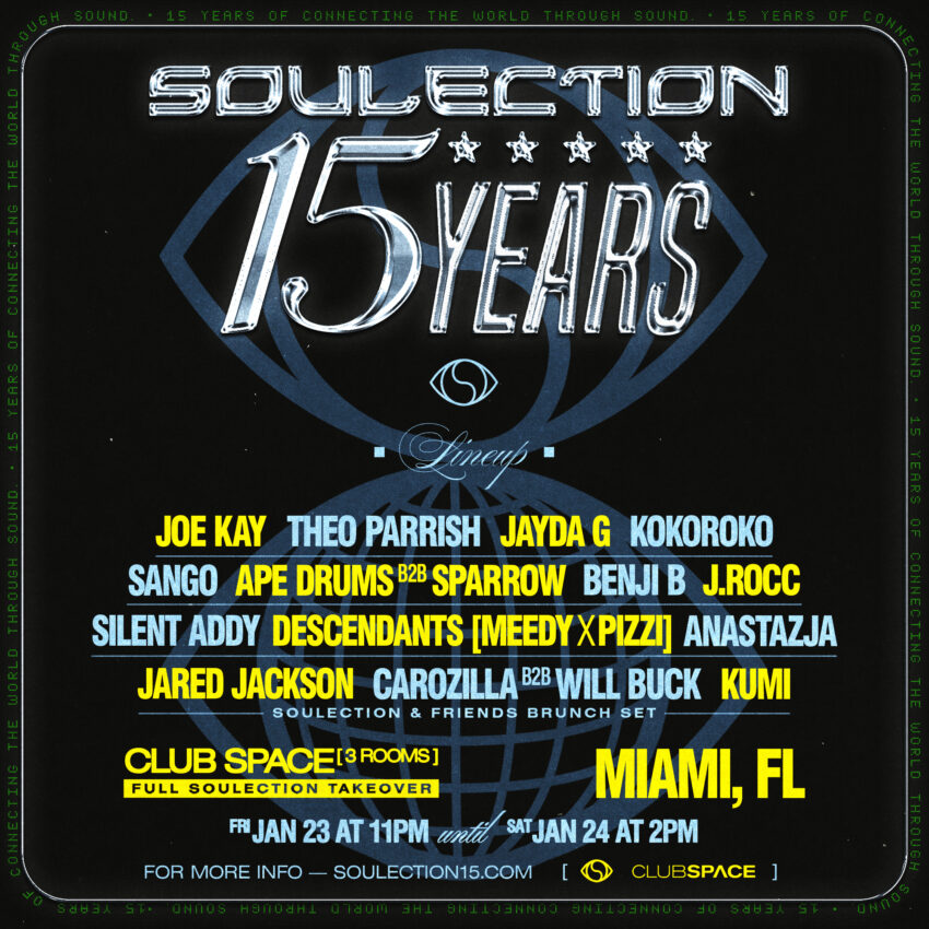 Soulection Soulection Event at Club Space: Schedule and Lineup