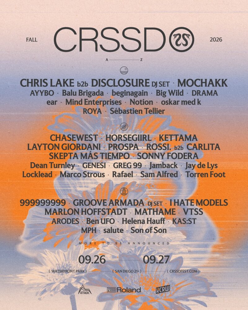 CRSSD Festival Fall 2026 Lineup