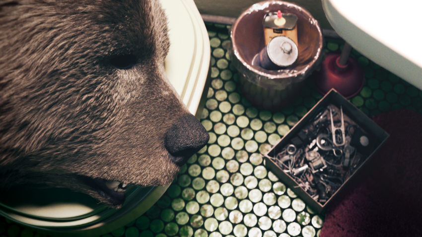 Bye Bear still from Woodblock Studio