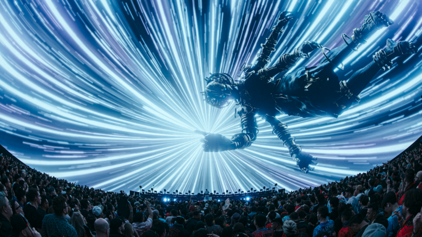 Immersive experience at Sphere Las Vegas, Illenium show photo credit Woodblock Studio